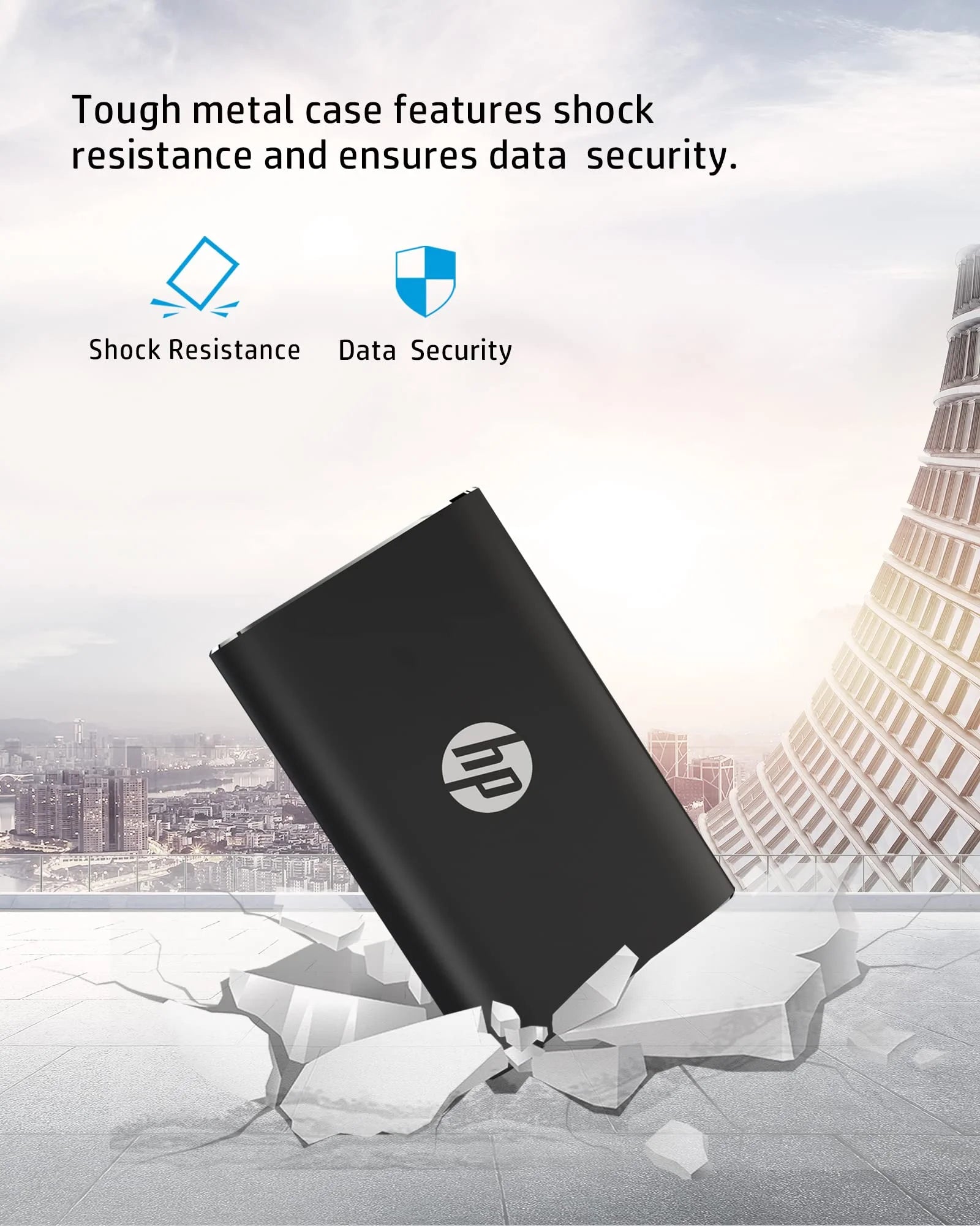 HP P500 Portable SSD 1TB USB 3.2 Gen 1 Type C Black Y29642