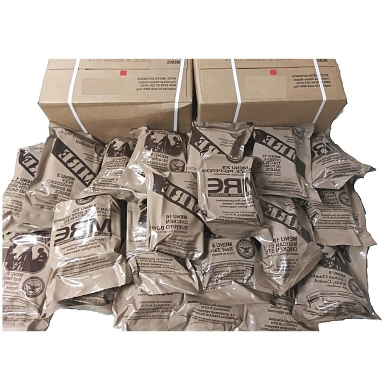 MRE Meal Kit A and B Bundle Cases - U.S. Military Surplus with Heater A9449