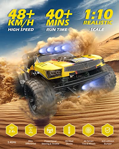 DEERC 9201E 1:10 Remote Control Truck 4x4 Off-Road with Lights W890240