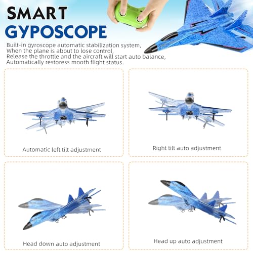 RC Plane Remote Control Airplane Toy 2.4GHz with Lights for Adults Kids I576