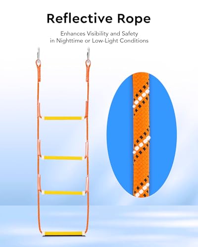 CO-Z 3 Step Removable Dock Ladder for Pontoon Boat, Aluminum Swim Ladder with Nonslip Tread O80708