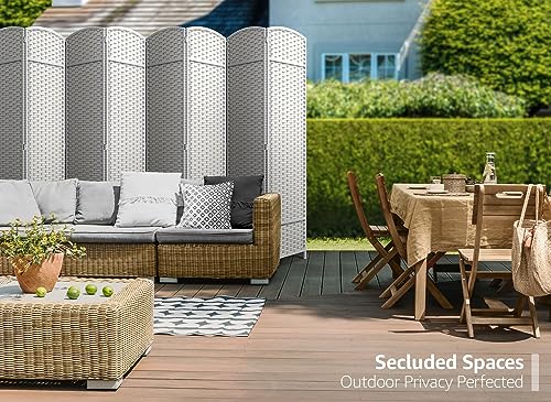 Sorbus 8-Panel Black Room Divider, 6 ft Tall Folding Privacy Screen T242