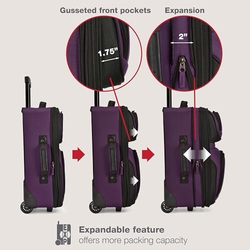 U.S. Traveler Rio Expandable Carry-on Luggage, Orange R95197