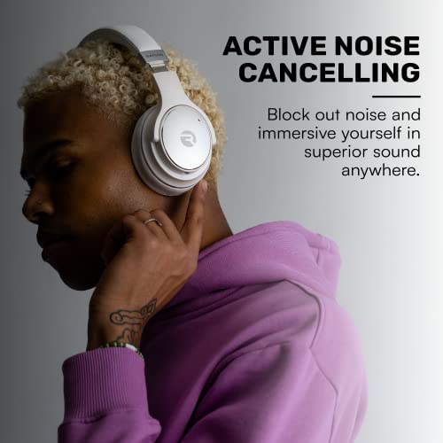 Raycon The Everyday Wireless Bluetooth Over Ear Headphones with Active Noise Cancelling, Black D622