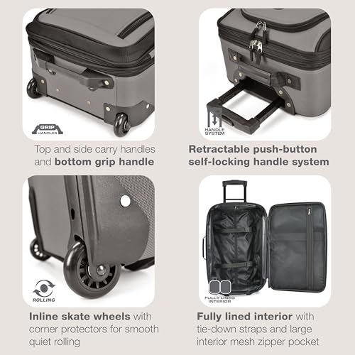 U.S. Traveler Rio Expandable Carry-on Luggage, Orange R95197