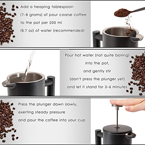 Mixpresso Stainless Steel French Press Coffee Maker 27 Oz T829384