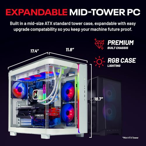 Skytech Gaming Chronos 3 Desktop PC, Ryzen 7 7700, RX 9070XT 16GB, 2TB SSD, 32GB RAM, Win 11 W177685