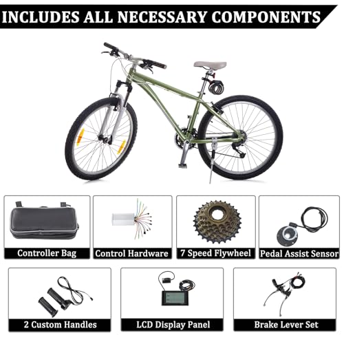 Ktaxon Electric Bike Conversion Kit 48V 1000W 26" Wheel with LCD Display W65076