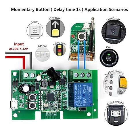 Zigbee 4CH DC7-32V USB Relay Smart Switch Module, Tuya APP Remote Control V113