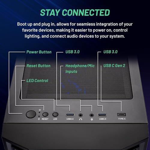 Skytech Archangel Gaming PC Desktop, Intel i5 13400F, RTX 4060, 2TB SSD, 32GB RAM Y141