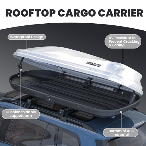 Heavy Duty Hard Shell Rooftop Cargo Box, Waterproof, 62"L x 31"W x 15"H, Diamond Black Y830591