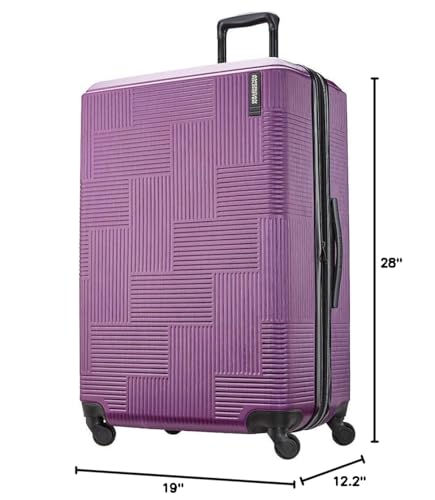 American Tourister Stratum XLT Expandable Hardside Luggage with Spinner Wheels, Jet Black, Carry-On 21-Inch E7418