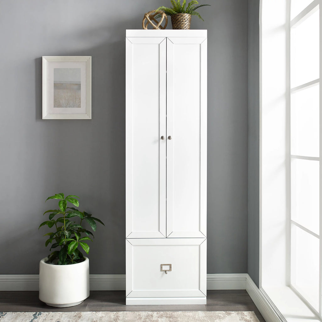 Crosley Furniture Harper Wood Convertible Pantry Closet White M28437