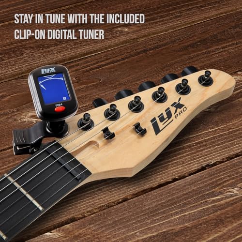 LyxPro Electric Guitar 39" Beginner Starter Kit with 20W Amp, Black B69338
