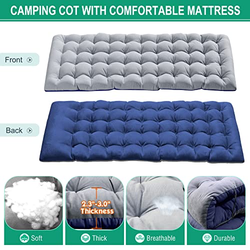 NAIZEA Folding Camping Cot for Adults, Adjustable Reclining Chair N72576