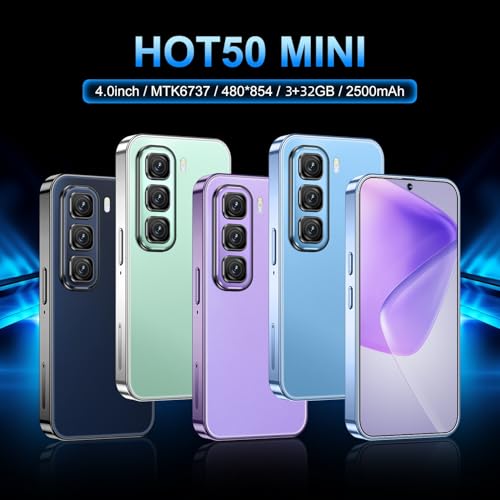 4G Mini Smartphone Unlocked 4.0 Inch HD Display 3GB RAM 32GB Dual SIM Purple V402453