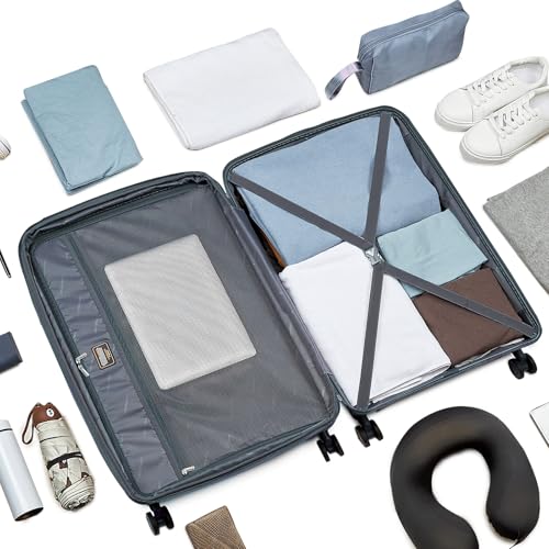 LARVENDER Luggage Sets 3 Piece, 20in Carry On PP Hardshell Suitcase with Spinner Wheels Q3160