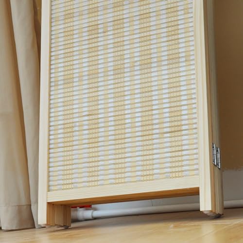 Bamboo Room Divider 6 Panel Folding Screen 67"H x 92.1"W X2437