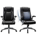 COLAMY Executive Ergonomic Office Chair with Bonded Leather and Flip-up Armrests A775113