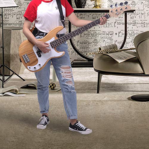 GLARRY GP Series Full Size Electric Bass Guitar 4 String Beginner Kit White V3757