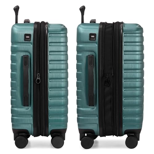 U.S. Traveler Boren Polycarbonate Hardside Carry-on Suitcase with 8 Spinner Wheels, Teal, 22-Inch S2578