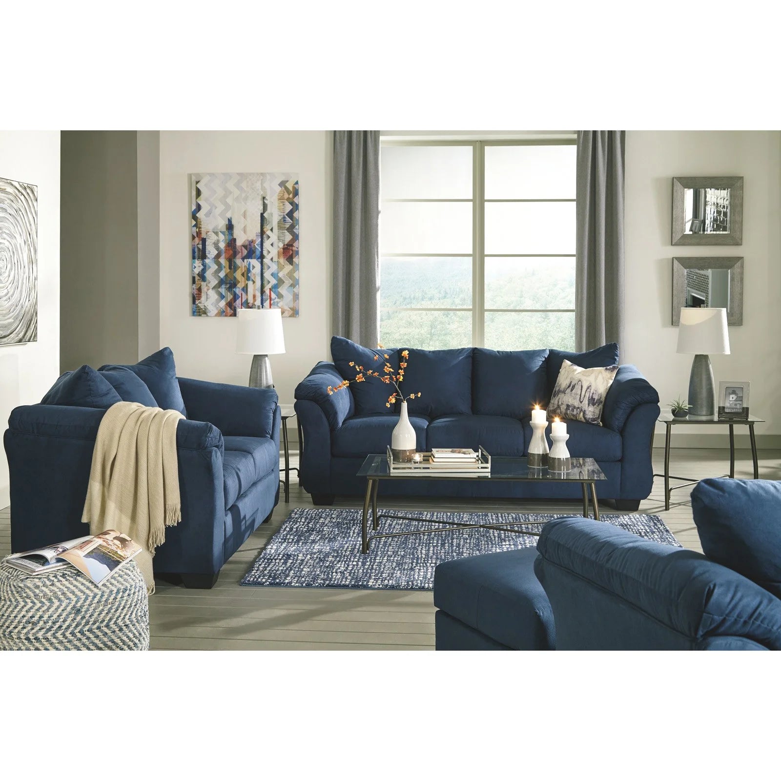 Signature Design by Ashley Darcy Loveseat Blue D291