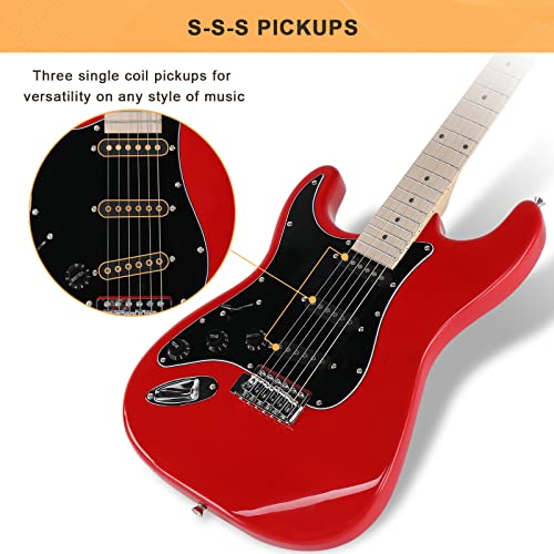 GLARRY Full Size Electric Guitar with 20W Amp and Accessories Pack (Blue) C3431