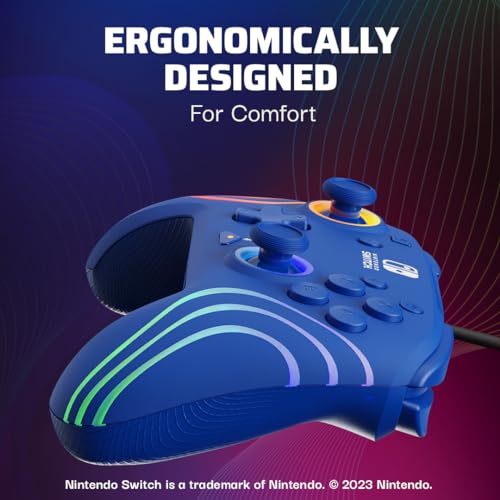 PDP Afterglow Wave Wireless RGB Gaming Controller for Nintendo Switch, Black I1528