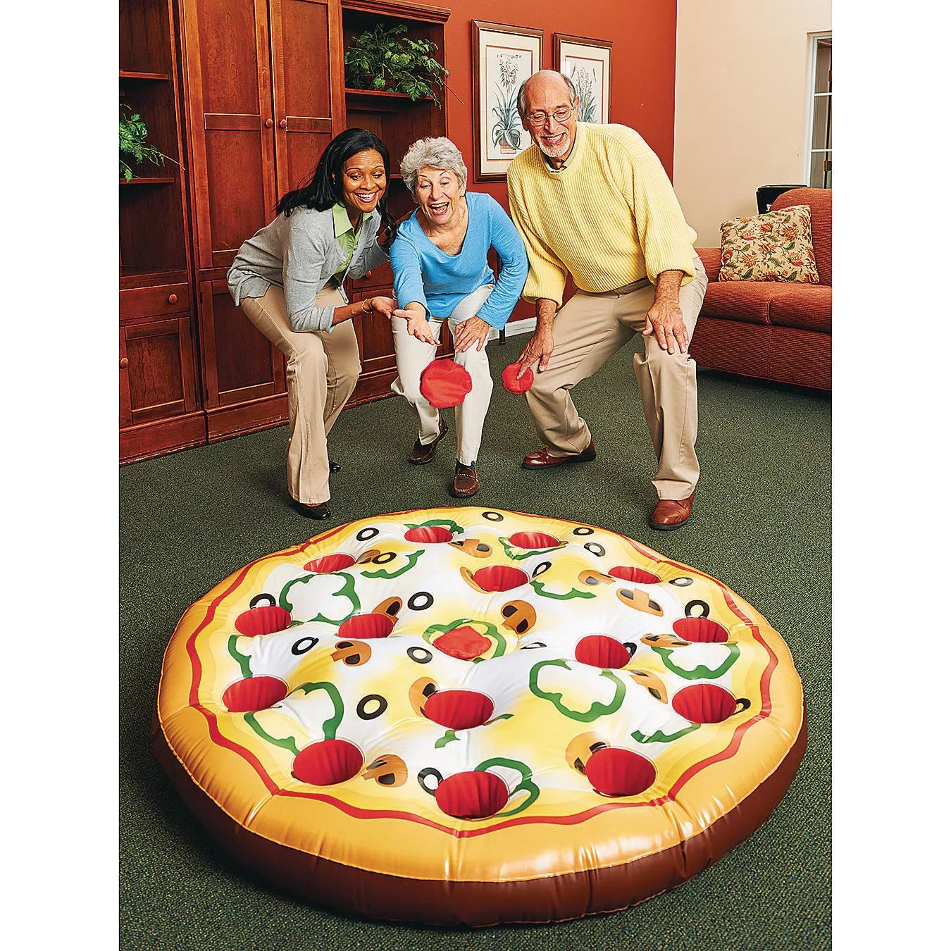 Jumbo Inflatable Pizza Toss Game, 4' Diameter U9773