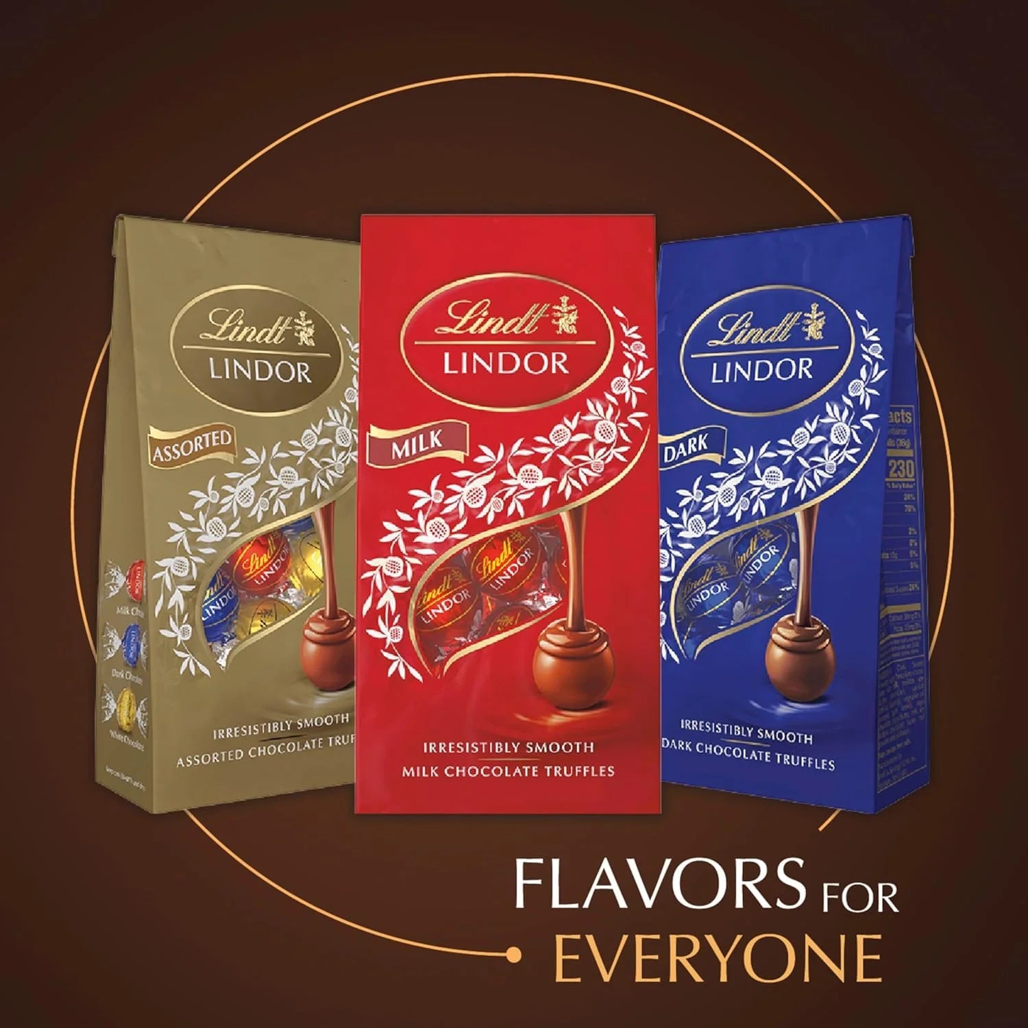 Lindt LINDOR Milk Chocolate Truffles, 5.1 oz Bag (6 Pack) F750