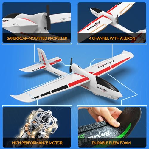 VOLANTEXRC Ranger600 Stunt RC Plane, 4CH Remote Control Glider, 6-Axis Gyro, RTF T721331