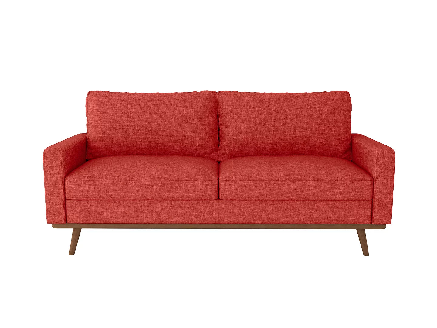 Koby Home Sectional Sofa Couch Sleeper Linen Modern 70" Oxy Fire Red B9163