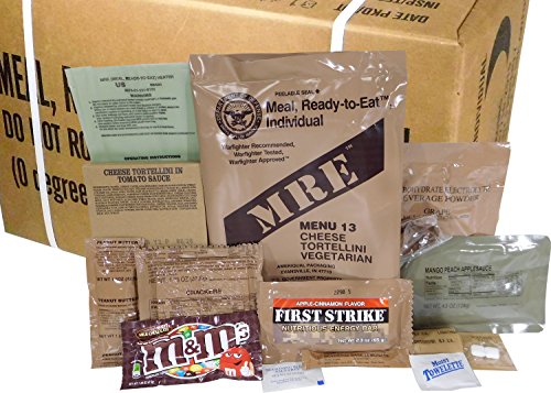 MREs Meals Ready-to-Eat Box B, U.S. Military Surplus, Menus 13-24 L27219