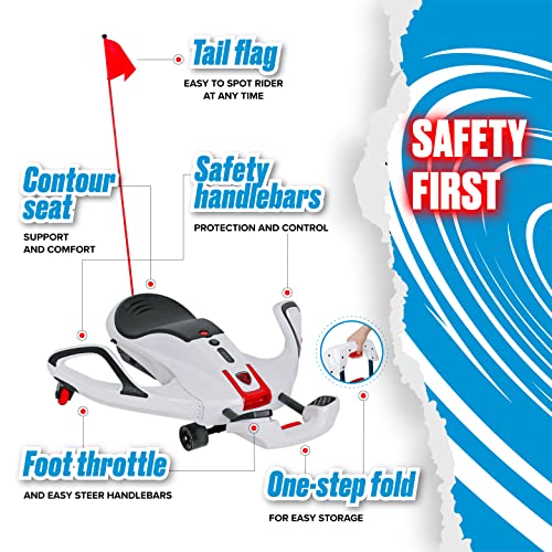 Rollplay Nighthawk Electric Ride On Toy for Kids 6+ with 12V Battery, White W359