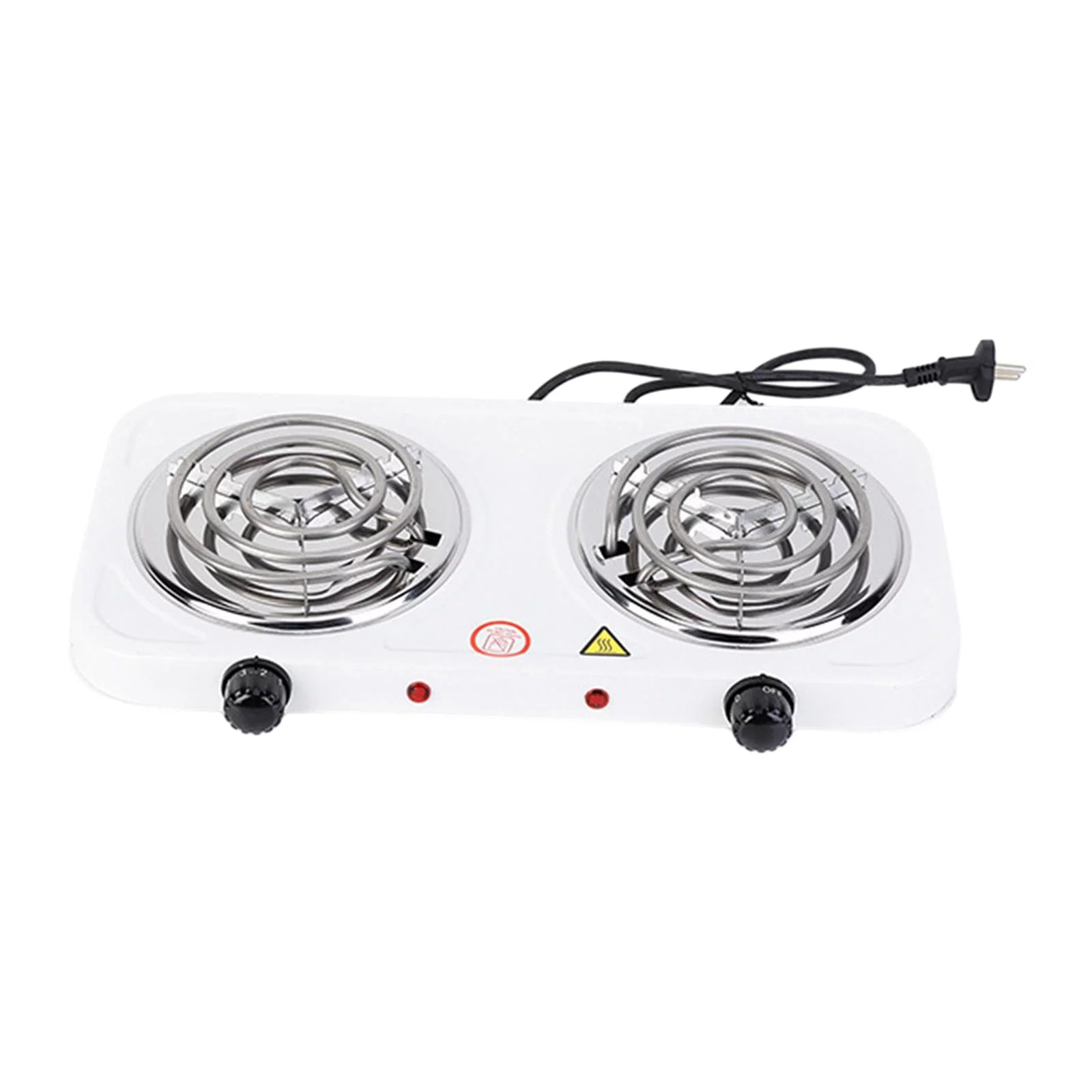 Double Burner Cooktop Compact Electric with Power Indicator Lights P551