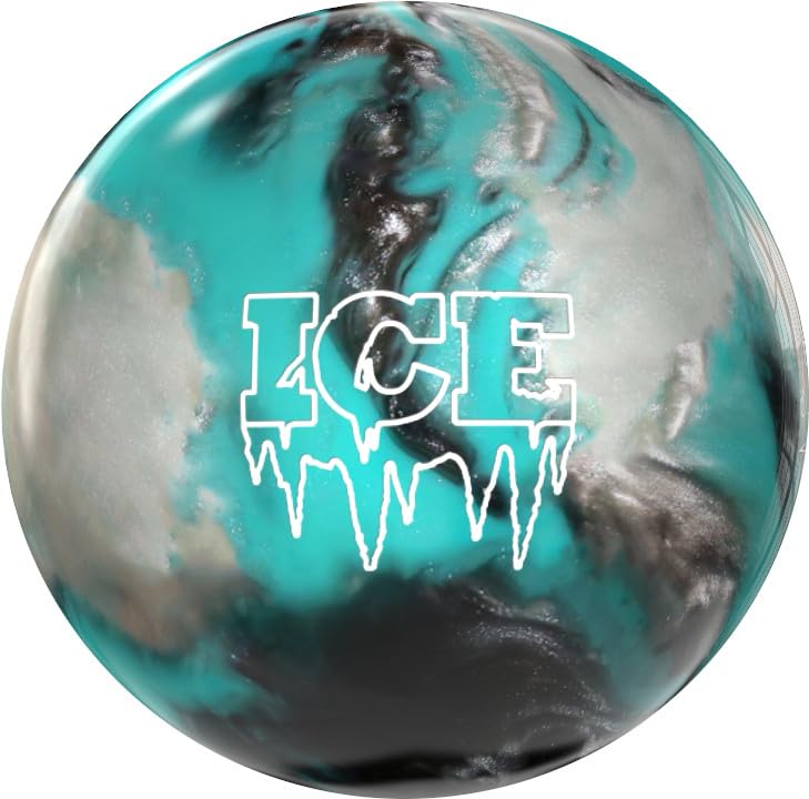 Ice Bowling Ball Teal Silver Graphite K4762