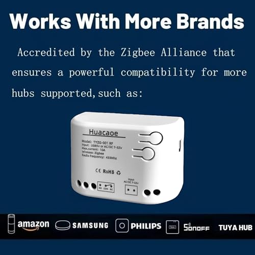 Zigbee 4CH DC7-32V USB Relay Smart Switch Module, Tuya APP Remote Control V113