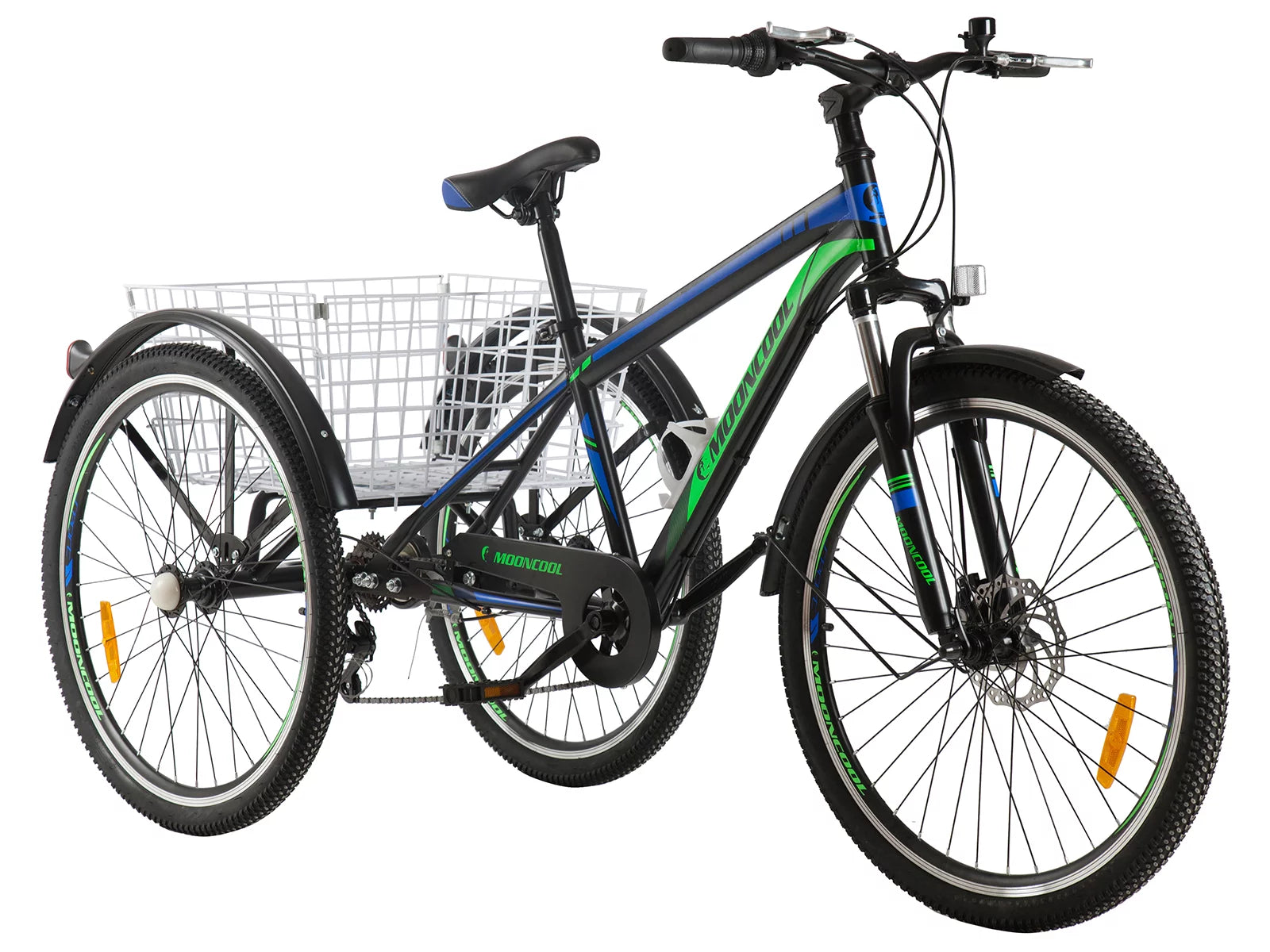 FICISOG Adult Tricycle 7-Speed 3-Wheel Cruiser Bike with Cargo Basket M232