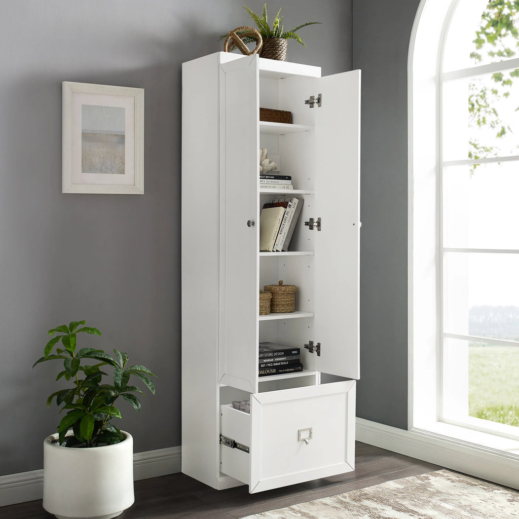 Crosley Furniture Harper Wood Convertible Pantry Closet White M28437