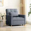 YODOLLA Sleeper Sofa Chair 3 in 1 Sleeper Chairs for Adults Pull Out Chair Bed Sleeper with Extra Pillow and Convertible Backrest Multi-Functional Fold Out Chair Bed for Small Space (Dark Grey)
