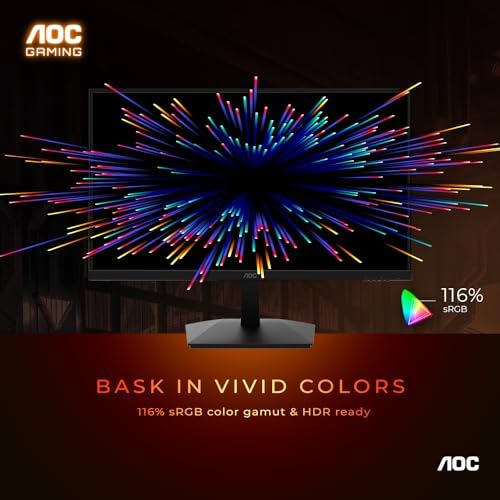 AOC 24G4 24" Gaming Monitor, Full HD IPS, 180Hz 1ms Y482158