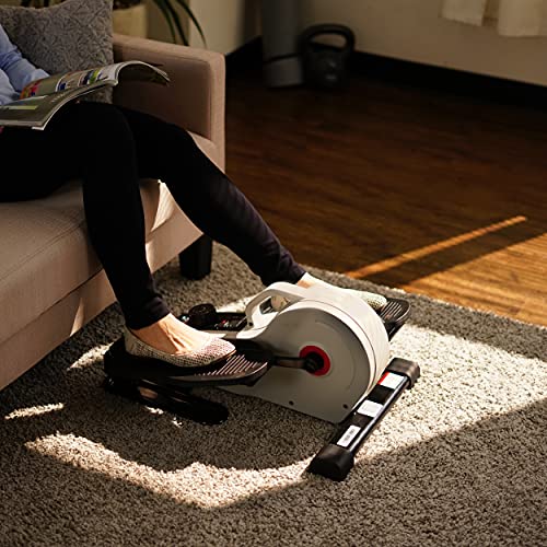 Sunny Health & Fitness Under Desk Elliptical Exerciser, Magnetic, Pink Y689540
