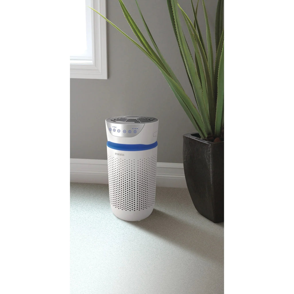 HoMedics Air Purifier with True HEPA Filter and UV-C Light for Medium Rooms, White H576