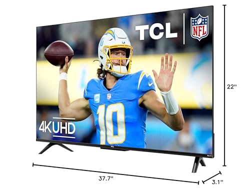 TCL 43-Inch Class S4 4K LED Smart TV with Roku TV, Dolby Vision, HDR, Dolby Atmos E913
