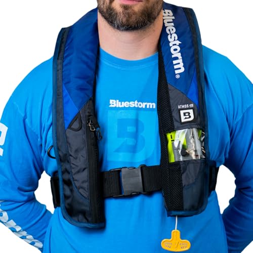 BLUESTORM Atmos 40 Inflatable PFD Life Jacket for Adults, USCG Approved T664265