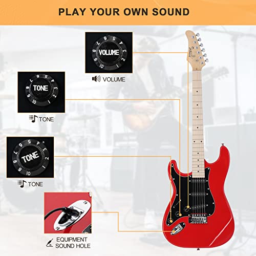 GLARRY Full Size Electric Guitar with 20W Amp and Accessories Pack (Blue) C3431