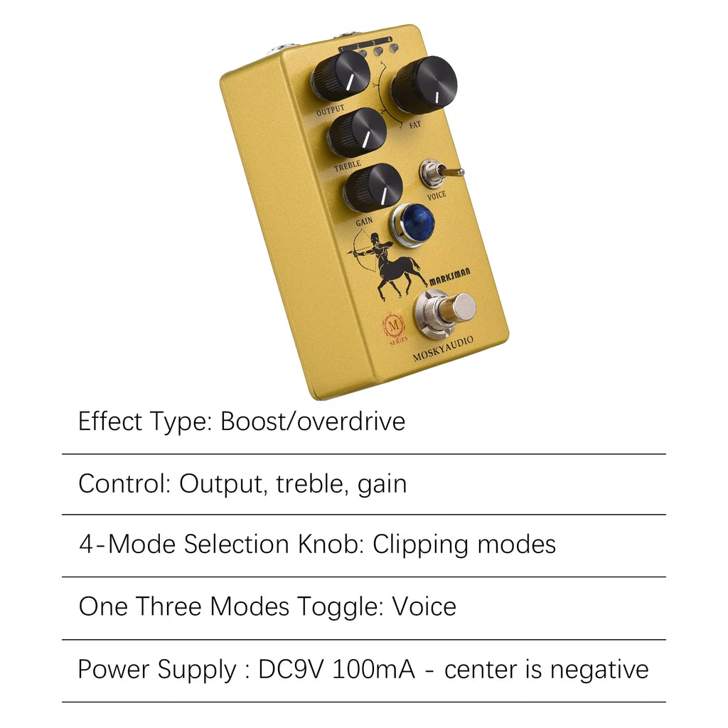 MOSKYAudio Overdrive Preamp Booster Pedal for Electric Guitar W52669