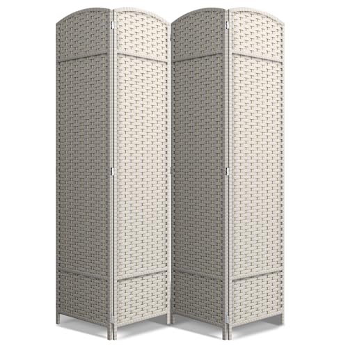 Sorbus 8-Panel Black Room Divider, 6 ft Tall Folding Privacy Screen T242