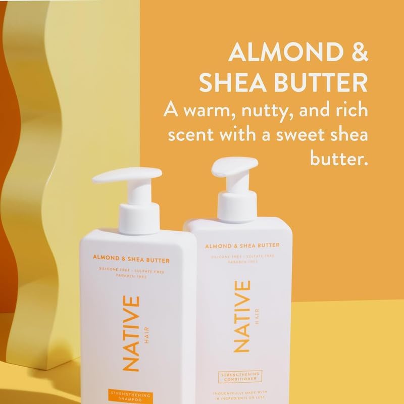 Native Shampoo and Conditioner, Sulfate & Dye Free, Almond & Shea Butter, 16.5 fl oz each (2 pack) B27204