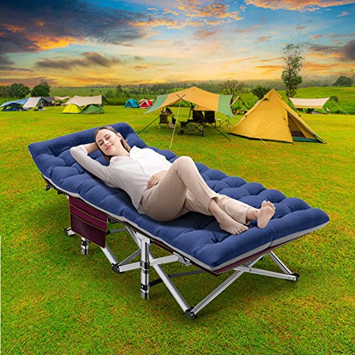 NAIZEA Folding Camping Cot for Adults, Adjustable Reclining Chair N72576